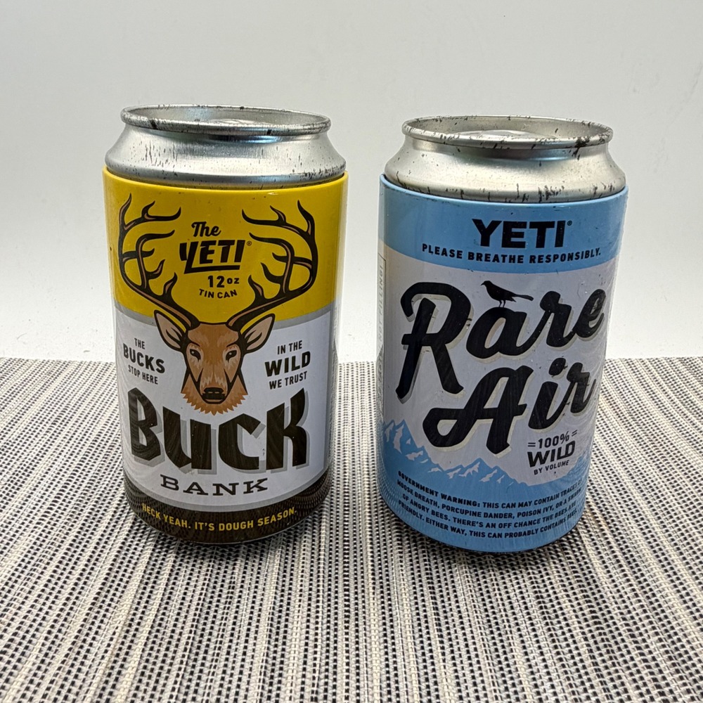 YETI Novelty Stash Cans Set Buck Bank Rare Air 12oz Tin Stash Safe 2nd Edition